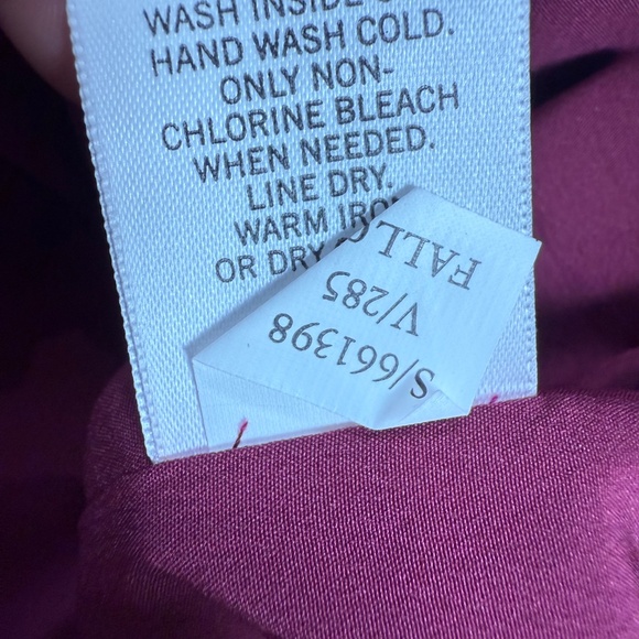 Banana Republic Women's Chiffon Burgundy Dress, Party, Wedding Guest, NWT Sz 14 - Picture 9 of 12